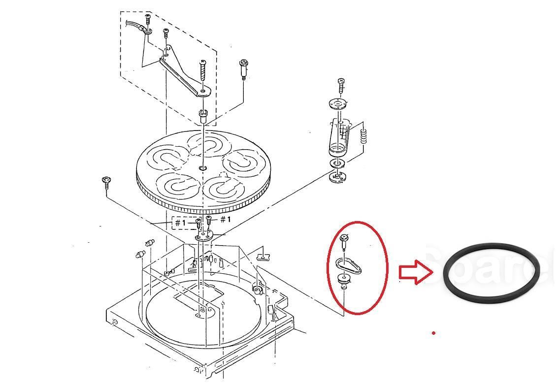 Drivrem till roterande skiva för CD-spelare – Sony CDP-C505