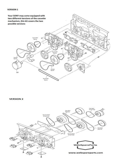 Remsats för kassettbandspelare – Sony DHC-FL5D